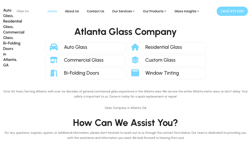 Auto Glass, Residential Glass, Commercial Glass, Bi-Folding Doors in Atlanta, GA