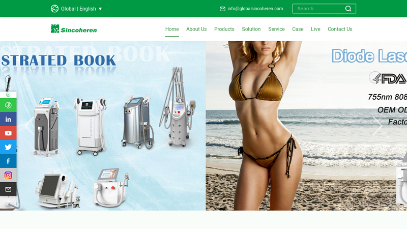 Sincoheren-Beauty Esthetician Machine Manufacturer Since 1999,Manufacture hifu machine, diode laser machine, microneedle rf machine, IPL SHR machine, tattoo removal machine, cryolipolysis machine, body slimming machine.Inquiry now.