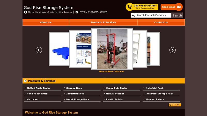 Retail Trader of Slotted Angle Racks & Storage Rack by God Rise Storage System, Muradnagar