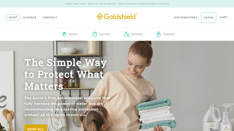 Home - Goldshield Antimicrobial & N List System: Surface/Hand Sanitizer/Laundry - Goldshield Brands