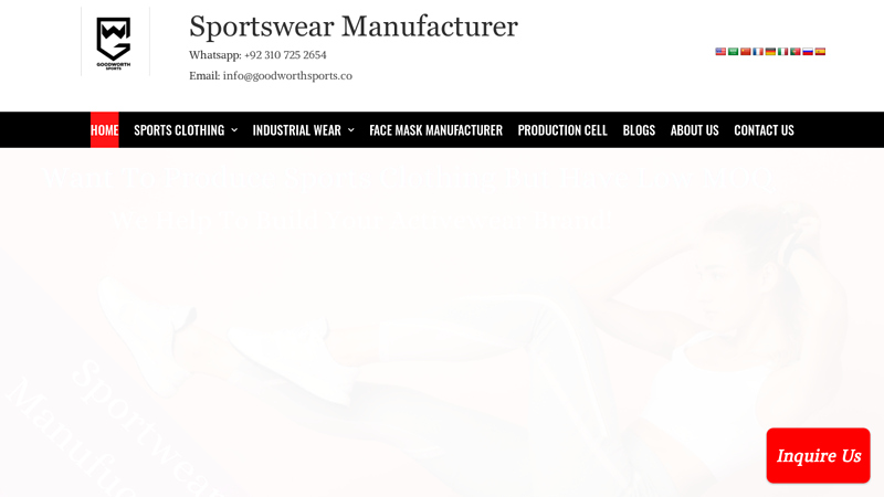 Sportswear Manufacturer | Wholesale Activewear Suppliers
