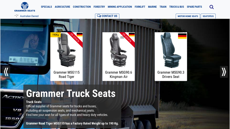 Grammer Truck, Bus, Train, Tractor, Forklift Seat | Grammer Seats