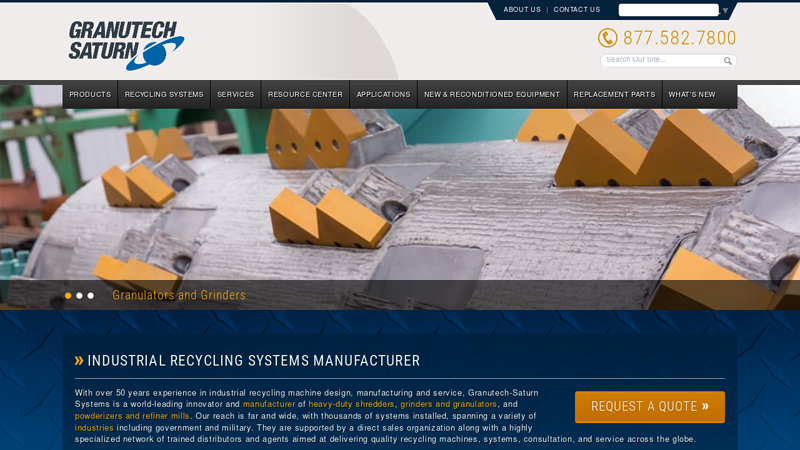 Industrial Shredding Machines - Industrial Recycling Systems Manufacturer | Granutech-Saturn Systems