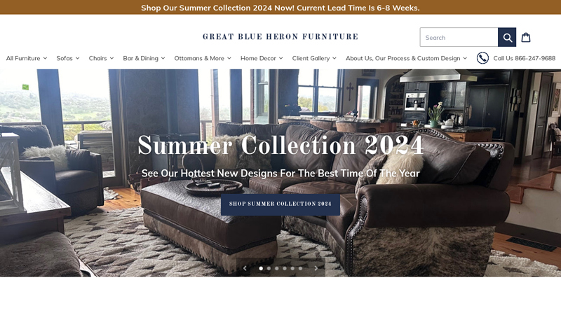 Buy & Design Custom Leather Furniture USA - Great Blue Heron Furniture