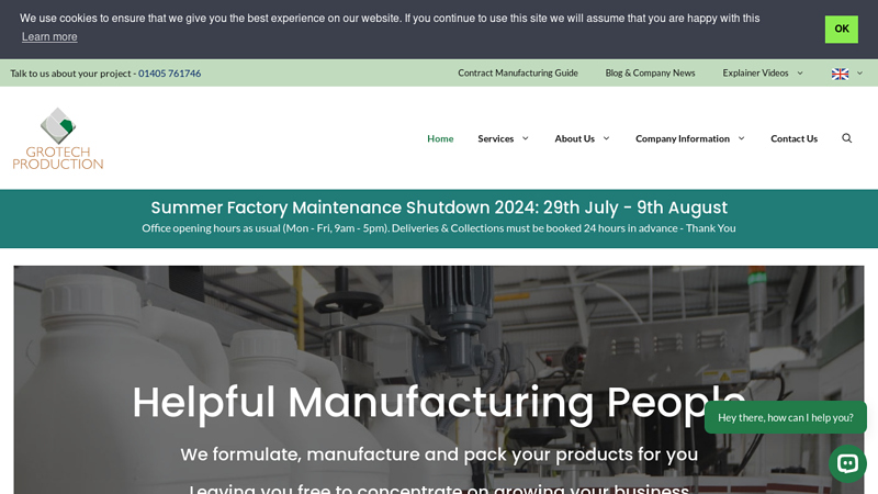 Grotech Production Ltd C Helpful Manufacturing People