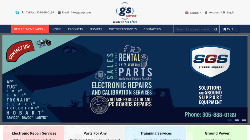 Aircraft & Airport Ground Support Equipment Suppliers | Online Store - GS Express