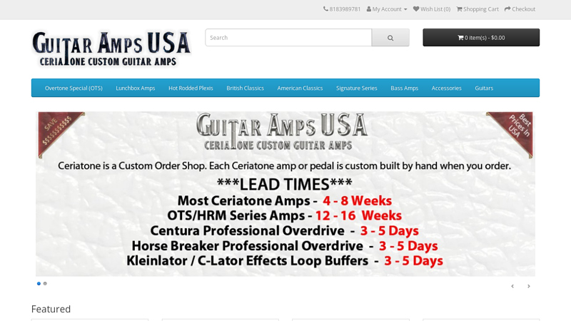 Guitar Amps USA Ceriatone Amplifiers
