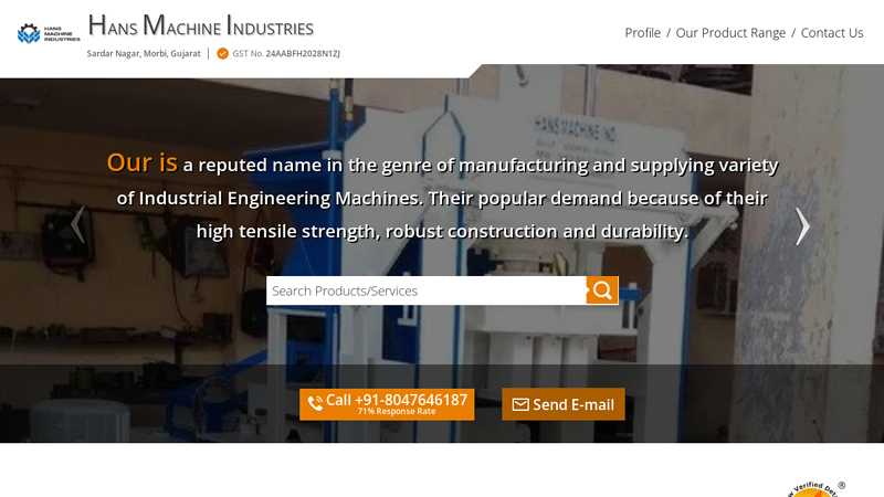 Fly Ash Brick Making Machines and Paver Block and Tile Making Machines Manufacturer | Hans Machine Industries, Morbi