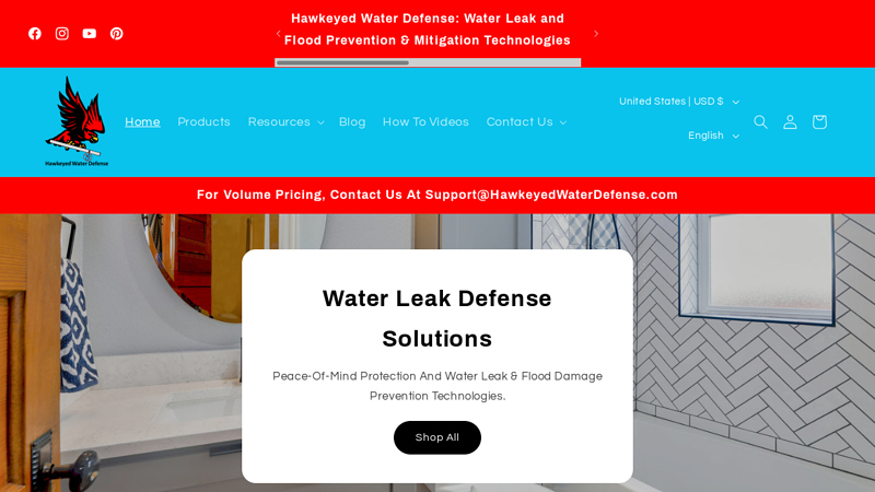 Hawkeyed Water Leak Defense Systems C Hawkeyed Water Defense