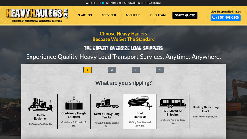 Heavy Haulers | Oversize Load Shippers | Reliable Equipment Transport