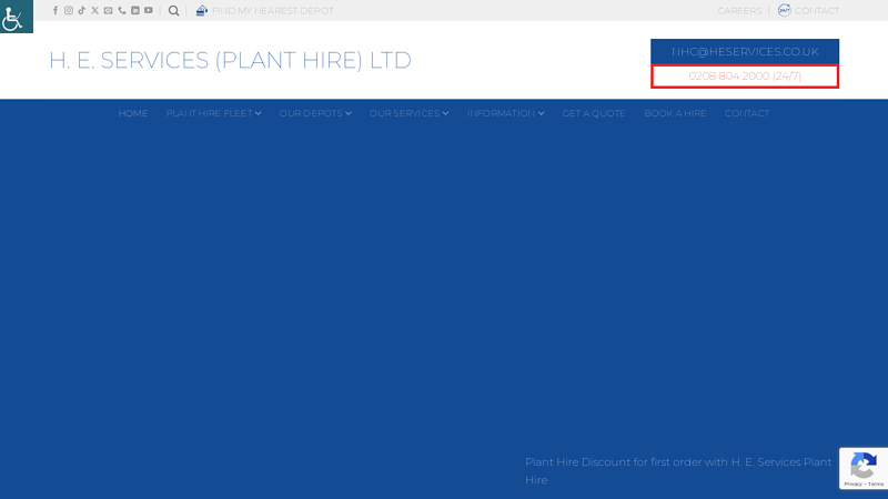 H. E. Services (Plant Hire) Ltd - Book Your Plant Hire Today!