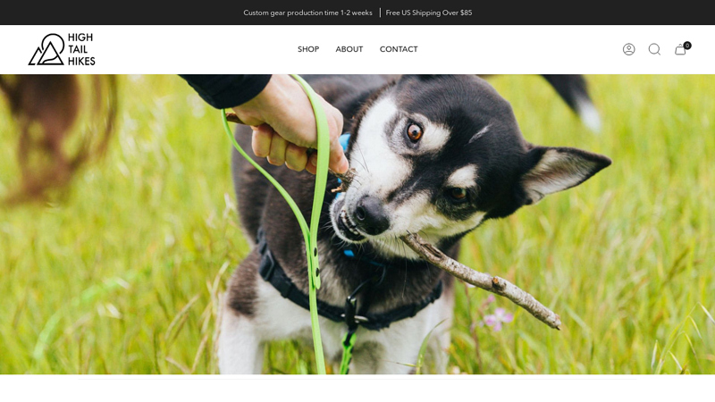 High Tail Hikes waterproof biothane leashes and collars for dogs