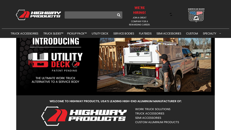 Highway Products Inc. | Service Bodies | Flatbeds | Headache Racks | Toolboxes | Truck Bed Slides
