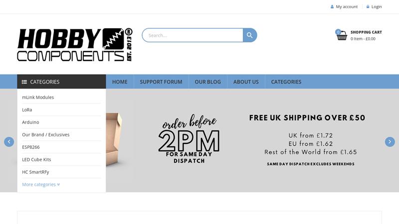 Official Hobby Components Online Store | Buy Electronic Kits, Components, Boards, Shields, Modules