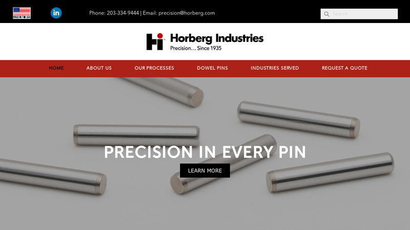 Precision Dowel Pins | Custom Dowel Pins | Horberg Industries