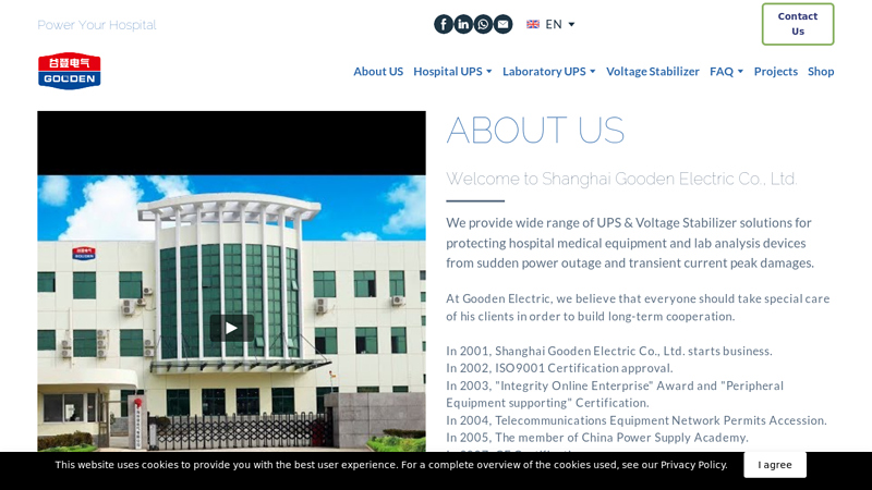 Gooden UPS, Voltage Stabilizer, Isolation Transformer for Hospitals, Healthcare Medical Centers and Laboratories