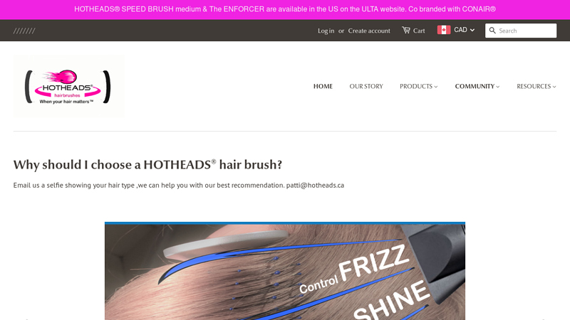 Hair Brushes - Hotheads SPEED BRUSHES Damage free blow-drying C HOTHEADS? Hair Brush