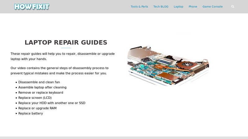 HowFixIT Do It Yourself Repair Guide for Electronic gadgets