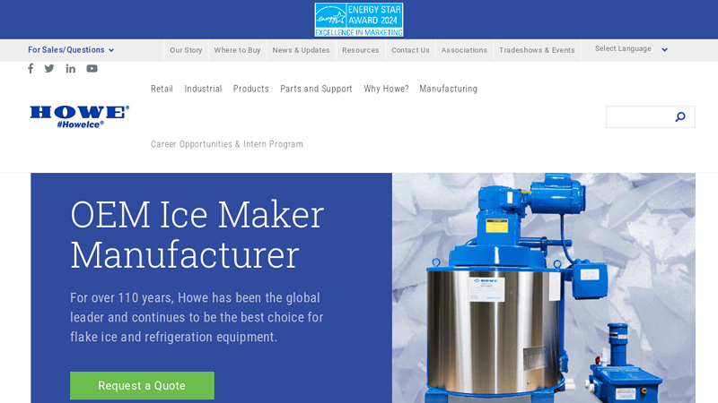 Scale ice maker, OEM Ice Maker Manufacturer | Howe Corp | HoweIce