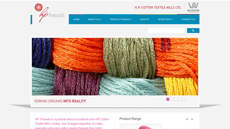 HP Threads - Manufacturer & Exporters of Cotton specialty yarns & Sewing Threads