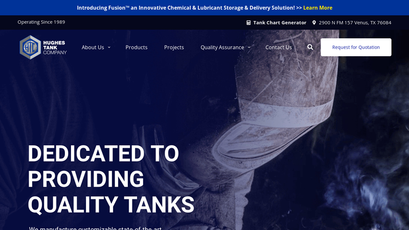 Hughes Tank Company | Providing Quality Fuel Storage Tanks