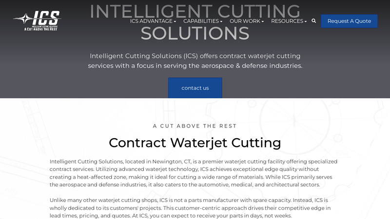 Waterjet Cutting Services in CT | Intelligent Cutting Solutions
