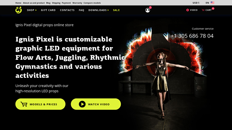 Buy LED Light Juggling Equipments and Programmable Glowing Props | Ignis Pixel Online Store