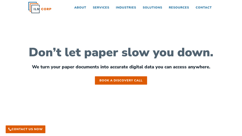 ILM Corp: Mailroom Outsourcing, Digital Scanning Services