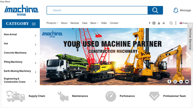 Used Concrete Pump Trucks, Rotary Drilling Rigs for Sale - Hunan imachine