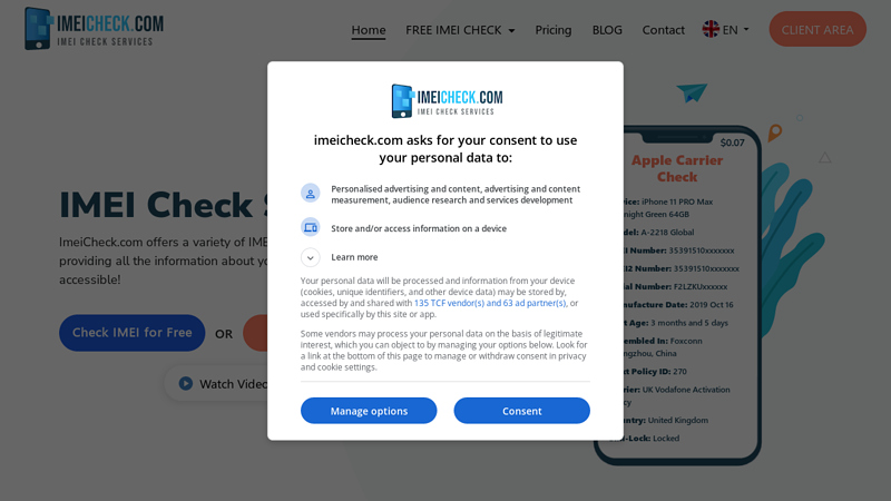 IMEI Check Services | IMEICheck.com
