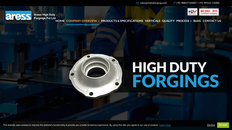 Aluminium Forging Suppliers / Manufacturers In India | Metal Forging Companies | Aress High Duty Forgings