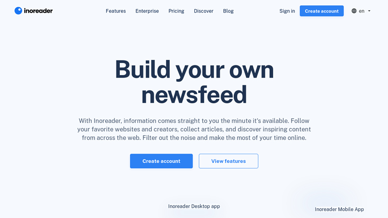 Inoreader C Build your own newsfeed