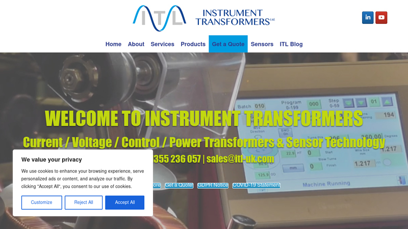 ITL - Current Transformer & Voltage Transformer Design and Manufacture