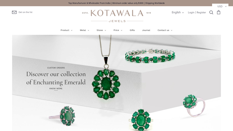 Wholesale Gold & Silver Jewelry Exporters India | Kotawala Jewels