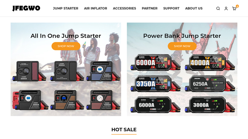 Portable Car Jump Starter | For Emergency & With Battery PackC JFEGWO