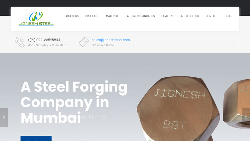 Jignesh Steel - hot forging fasteners manufacturer in India