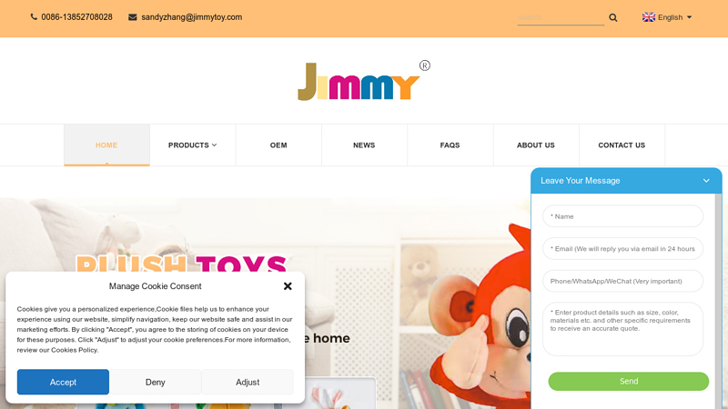 Pet Toy, Plush Toy, Stuff Toy - Jimmy