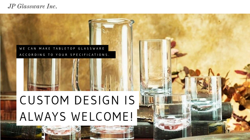 JP Glassware Inc. - Tabletop Glassware, Table Top, Drinking Glasses