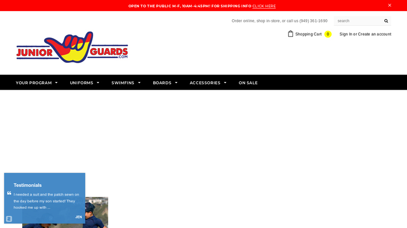 Junior Guard gear - for JG kids, parents, and JG programs. C Jr Guards