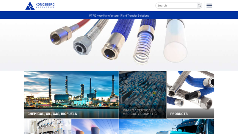 Kongsberg PTFE Hose | PTFE Hose Manufacturer | Flexible Hose Solutions | Kongsberg Automotive FTS Industrial