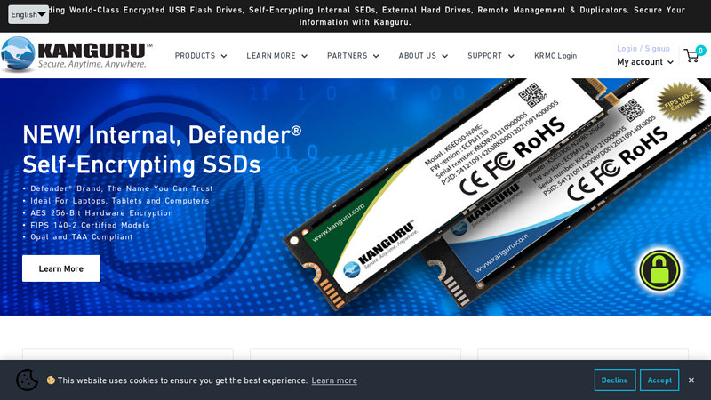 Kanguru FIPS Secure Encrypted USB, HD SSD NVMe DVD Blu-ray Duplicators