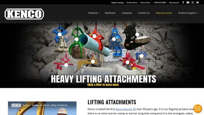 Lifting Attachments | Excavator Lifting Attachments| Kenco