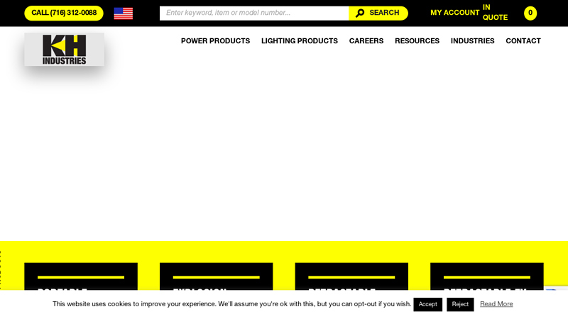 KH Industries | Temporary Lighting & Portable Power, U.S. Manufacturer