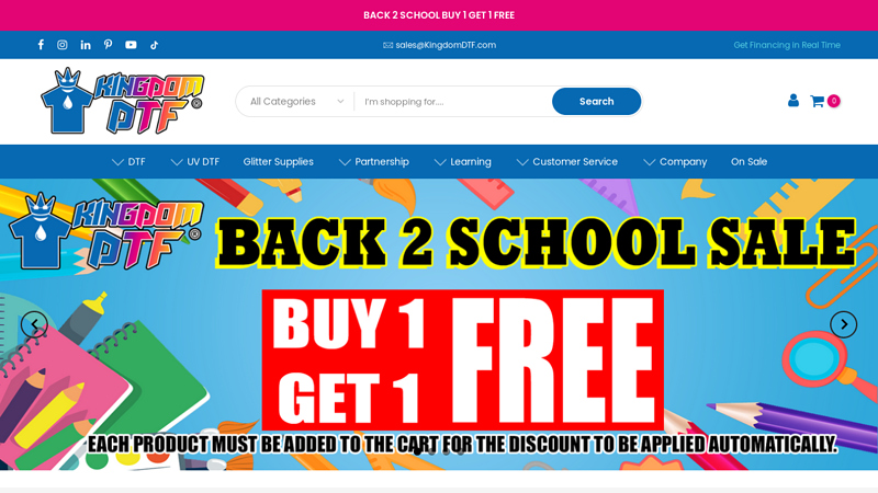 Kingdom DTF? - Best DTF Supplies, UV DTF Supplies, Printers and More!