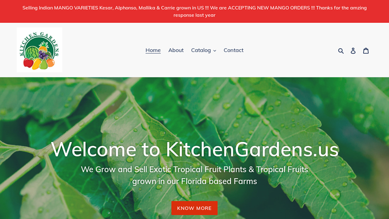 Florida based exotic tropical fruits and fruit plant suppliers. C KitchenGardens