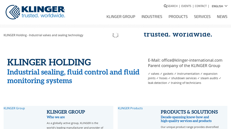 KLINGER Holding - Industrial valves and sealing technology