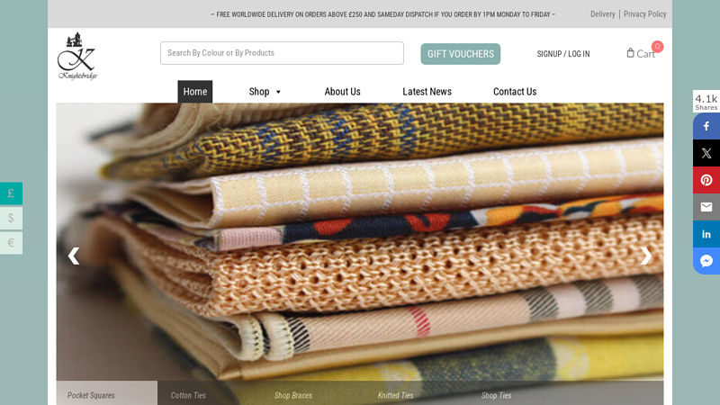 Luxury mens ties and designer neckwear | Knightsbridge Neckwear