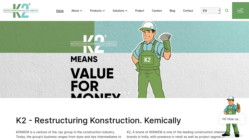 K2 Water Proofing, Tile & Stone Adhesive, Industrial Floor Repair Solutions, Admixers & Surface Treatments - Konkem.