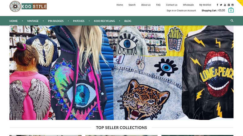 Patches, Vintage Clothing & Metal Pins Collections in Camden, London