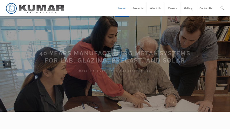 Metal Systems for Laboratory, Glass, Precast, Solar | Kumar Industries